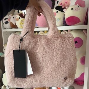 kendall & kylie pink fuzzy bag